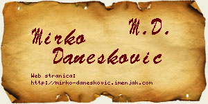 Mirko Danesković vizit kartica